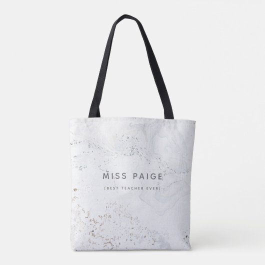 (BESTE LERAAR OOIT) MARBLE TOTE BAG (Achterkant)