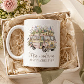 Beste Leraar Ooit met Naam Schoolbus Waterverf Koffiemok