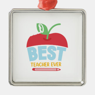 Beste leraar ooit metalen ornament