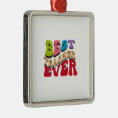 Beste leraar ooit metalen ornament (Rechts)