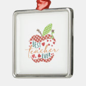 Beste leraar ooit metalen ornament (Links)