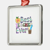 Beste leraar ooit metalen ornament (Links)