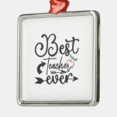 Beste leraar ooit metalen ornament (Links)