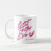 Beste leraar ooit Modern Roze Camo - Aangepaste na Koffiemok (Links)