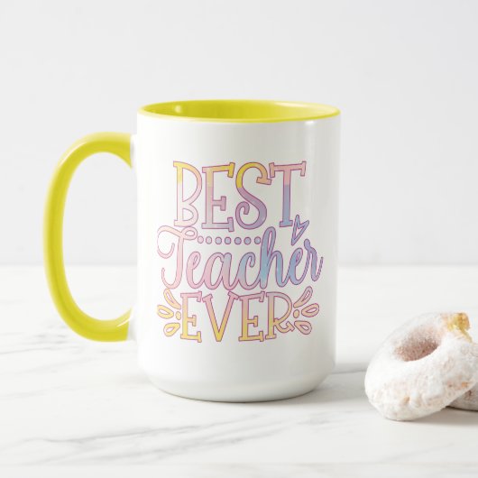 Beste leraar ooit mok (Met donut)