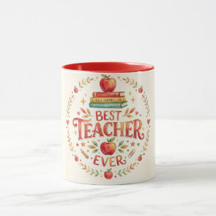 Beste Leraar Ooit Mok Appel Boek Cadeau Koffie