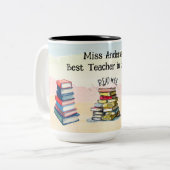 Beste Leraar Ooit Mok Gepersonaliseerd Cadeau (Voorkant links)