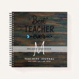 BESTE LERAAR Ooit Monogram Dagboek Bedankt Notitieboek