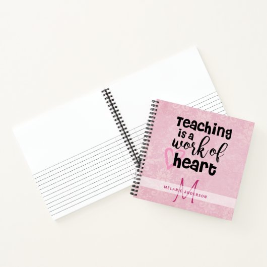 BESTE LERAAR OOIT Monogram Dagboek Bedankt Notitieboek (Binnen)