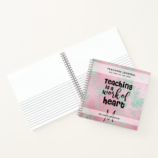 BESTE LERAAR Ooit Monogram Journaal Bedankt Notitieboek (Binnen)