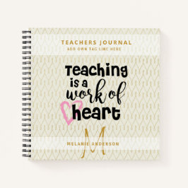 BESTE LERAAR Ooit Monogram Journaal Bedankt Notitieboek