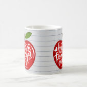 Beste leraar ooit naam rode appel terug naar schoo koffiemok (Center)