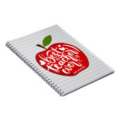 Beste leraar ooit naam Rode appel terug naar schoo Notitieboek (Rechterzijde)