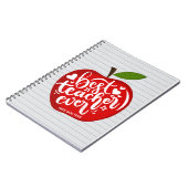 Beste leraar ooit naam Rode appel terug naar schoo Notitieboek (Linkerzijde)