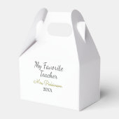 Beste leraar ooit naam toevoegen datum jaar eenvou bedankdoosjes (Achterkant)