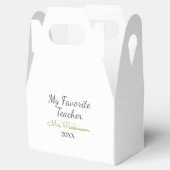 Beste leraar ooit naam toevoegen datum jaar eenvou bedankdoosjes (Geopend)