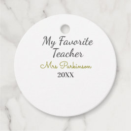 Beste leraar ooit naam toevoegen datum jaar eenvou bedankjes labels