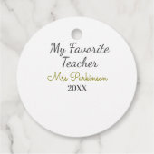 Beste leraar ooit naam toevoegen datum jaar eenvou bedankjes labels (Achterkant)