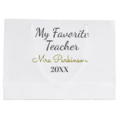 Beste leraar ooit naam toevoegen datum jaar eenvou groot cadeauzakje (Achterkant)