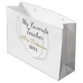 Beste leraar ooit naam toevoegen datum jaar eenvou groot cadeauzakje (Achterkant Gekanteld)