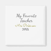 Beste leraar ooit naam toevoegen datum jaar eenvou magneet (Voorkant)