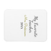 Beste leraar ooit naam toevoegen datum jaar eenvou magneet (Horizontaal)