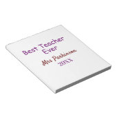 Beste leraar ooit naam toevoegen datum jaar eenvou notitieblok (Schuin)