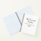 Beste leraar ooit naam toevoegen datum jaar eenvou notitieboek (Binnen)