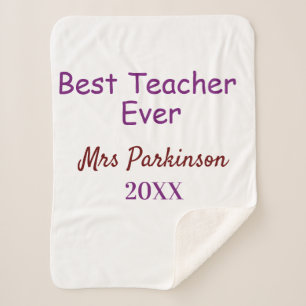 Beste leraar ooit naam toevoegen datum jaar eenvou sherpa deken