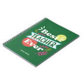 Beste leraar ooit noem modern handgeschreven notit notitieboek (Linkerzijde)