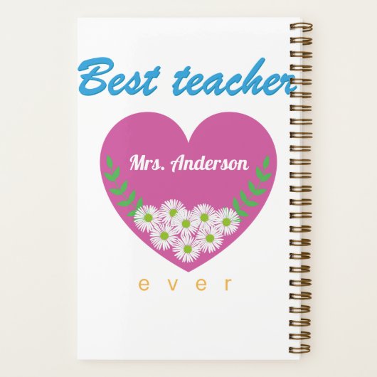 Beste leraar ooit notitieboek (Achterkant)