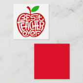 Beste leraar ooit notitiekaartje (Voorkant / Achterkant)