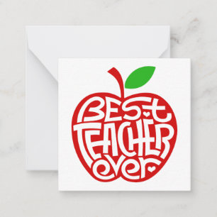Beste leraar ooit notitiekaartje