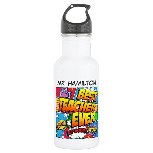 Beste leraar ooit op maat waterfles  (Voorkant)