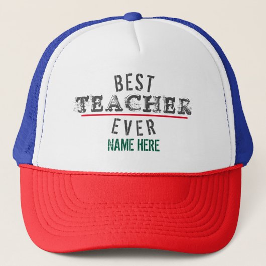 BESTE LERAAR OOIT PERSOONLIJK AANGEPAST TRUCKER PET (Voorkant)