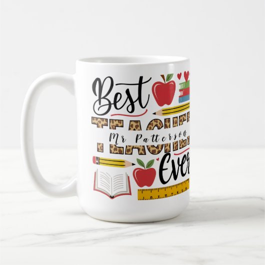 Beste leraar ooit persoonlijk koffiemok (Links)