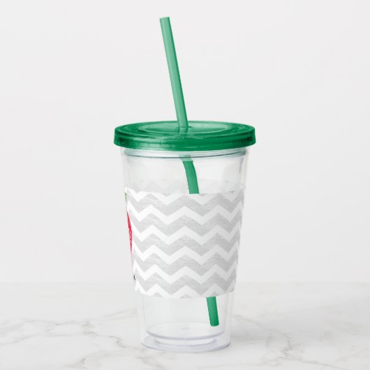 Beste leraar ooit persoonlijke Apple Chevron Acryl Drinkbeker (Links)