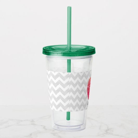 Beste leraar ooit persoonlijke Apple Chevron Acryl Drinkbeker (Rechts)