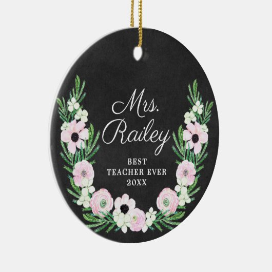 Beste leraar ooit persoonlijke Boho-ventilator, ad Keramisch Ornament (Rechts)