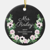 Beste leraar ooit persoonlijke Boho-ventilator, ad Keramisch Ornament (Voorkant)