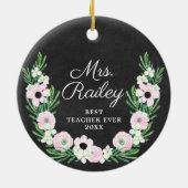 Beste leraar ooit persoonlijke Boho-ventilator, ad Keramisch Ornament (Achterkant)