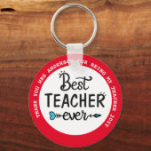 BESTE LERAAR Ooit Persoonlijke Cadeaus Onder $4 Sleutelhanger (Voorkant)