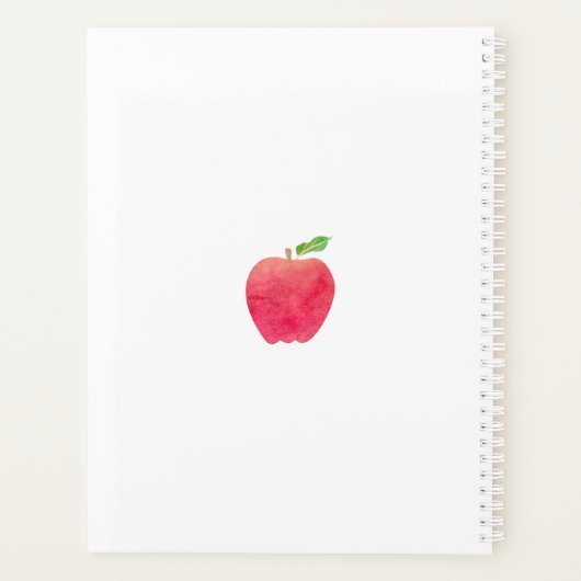 Beste leraar ooit persoonlijke Waterverf Apple Planner (Achterkant)
