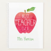 Beste leraar ooit persoonlijke Waterverf Apple Planner (Voorkant)