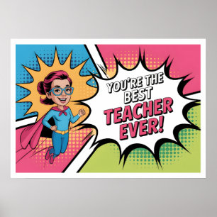 Beste leraar ooit poster