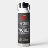 Beste leraar ooit rode appel waardering waterfles (Voorkant)