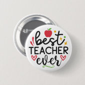 Beste leraar ooit ronde button 5,7 cm (Voorkant /achterkant)