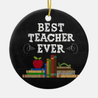 Beste Leraar Ooit Ronde Schoolbord Ornament