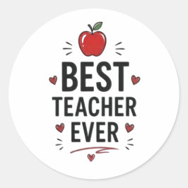 Beste Leraar Ooit Ronde Sticker