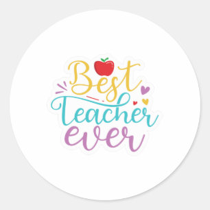 Beste leraar ooit ronde sticker
